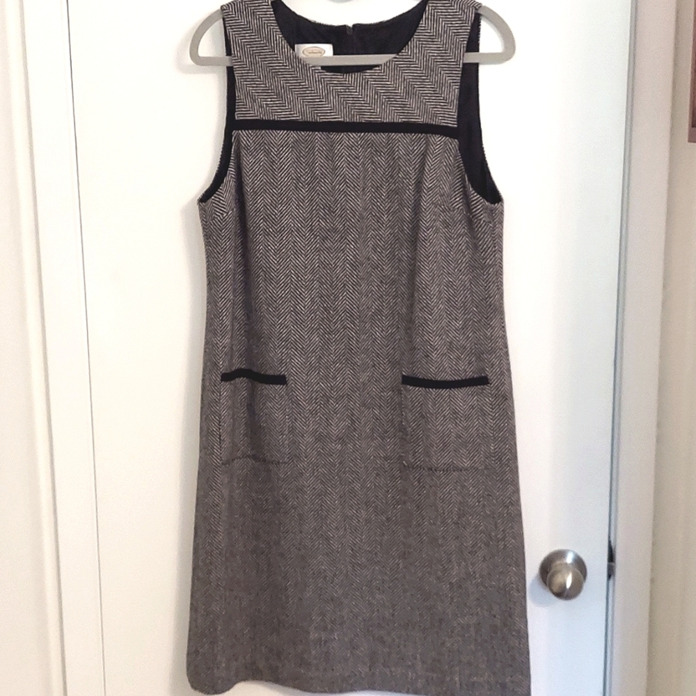 Talbots Dress, Wool, Fully Lined, Zip Back, Size 8‎